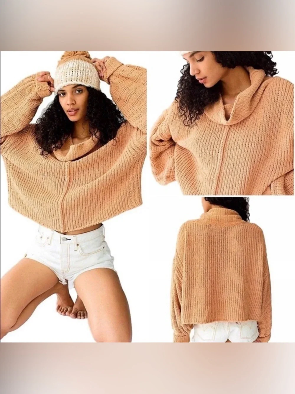 Free People Be Yours Cowl Neck Pullover